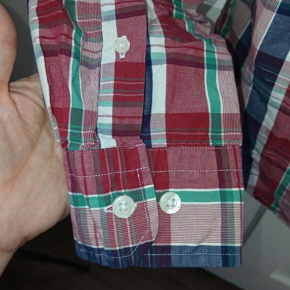 Pre-owned Nautica Men's Plaid Button-Up Long Sleeve Shirt - Size M - 100% Cotton - Picture 9 of 16